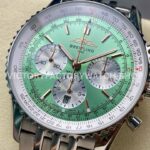BLS Factory Breitling Navitimer 1 B01 Chronograph AB0138241L1A1 43mm Full Steel Light Green ( (3) BLS Factory Breitling Navitimer 1 B01 Chronograph AB0138241L1A1 43mm Full Steel Light Green Dial