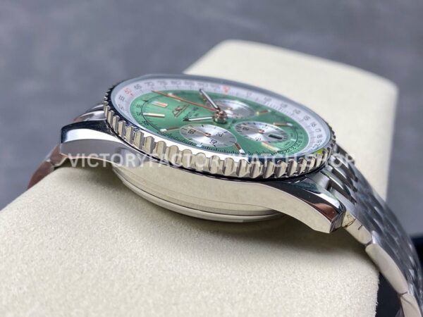 BLS Factory Breitling Navitimer 1 B01 Chronograph AB0138241L1A1 43mm Full Steel Light Green ( (6) BLS Factory Breitling Navitimer 1 B01 Chronograph AB0138241L1A1 43mm Full Steel Light Green Dial