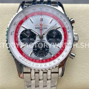 Breitling Navitimer B01 AB01383B1G1A1 white dial steel bracelet