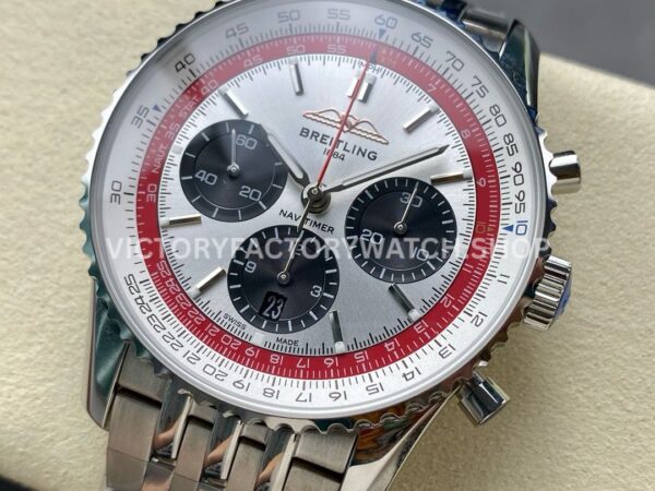 BLS Factory Breitling Navitimer 1 B01 Chronograph AB01383B1G1A1 43mm Full Steel Whi ( (5) BLS Factory Breitling Navitimer 1 B01 Chronograph AB01383B1G1A1 43mm Full Steel White Dial
