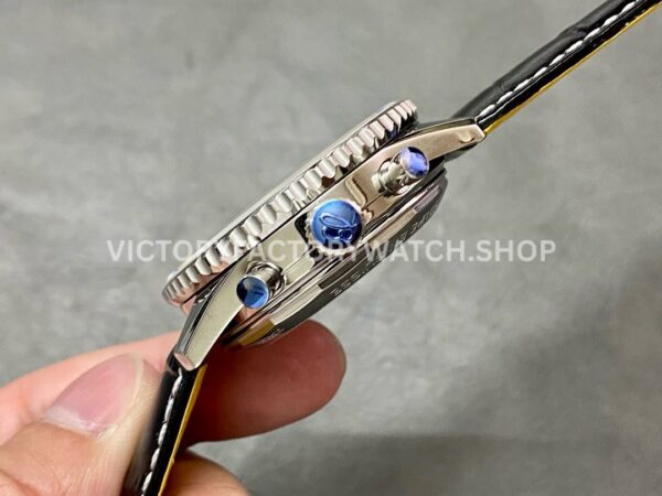 BLS Factory Breitling Navitimer 1 B01 Chronograph AB01383B1G1P1 ( (7) BLS Factory Breitling Navitimer 1 B01 Chronograph AB01383B1G1P1 43mm Steel Leather Strap Black Eye White Dial