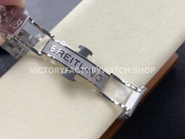 BLS Factory Breitling Navitimer 1 B01 Chronograph AB01389C1C1P1 43mm Full Steel Sliver (1) BLS Factory Breitling Navitimer 1 B01 Chronograph AB01389C1C1P1 43mm Full Steel Sliver Eye Blue Dial