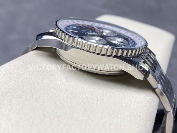 BLS Factory Breitling Navitimer 1 B01 Chronograph AB01389C1C1P1 43mm Full Steel Sliver ( (3) BLS Factory Breitling Navitimer 1 B01 Chronograph AB01389C1C1P1 43mm Full Steel Sliver Eye Blue Dial