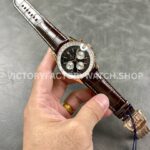 BLS Factory Breitling Navitimer 1 B01 Chronograph RB0121211 ( BLS Factory Breitling Navitimer 1 B01 Chronograph RB0121211B1P1 43mm Rose Gold Leather Strap Silver Eye Black Dial