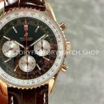 BLS Factory Breitling Navitimer 1 B01 Chronograph RB0121211 ( (8) Breitling Navitimer B01 RB0121211B1P1 black dial leather strap