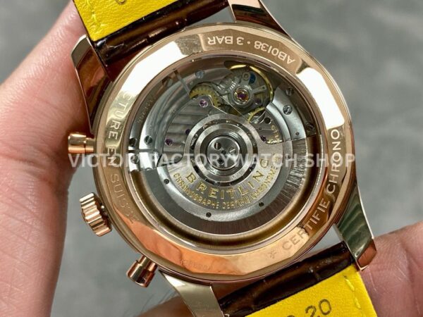 BLS Factory Breitling Navitimer 1 B01 Chronograph RB0121211 ( (9) BLS Factory Breitling Navitimer 1 B01 Chronograph RB0121211B1P1 43mm Rose Gold Leather Strap Silver Eye Black Dial