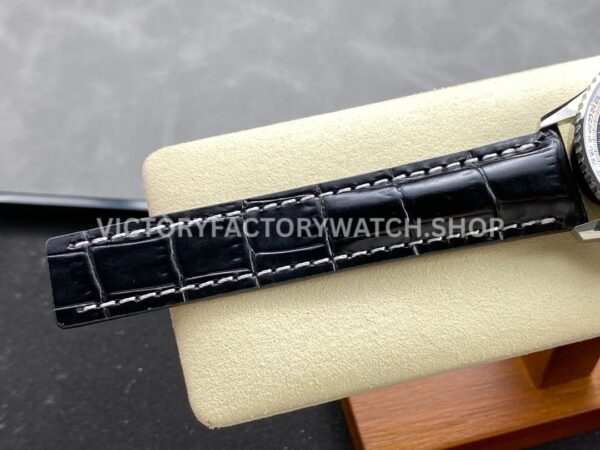 BLS Factory Breitling Navitimer Chronograph AB0121211C1P1 43mm Steel Le ( (3) BLS Factory Breitling Navitimer Chronograph AB0121211C1P1 43mm Steel Leather Strap Black Eye Blue Dial