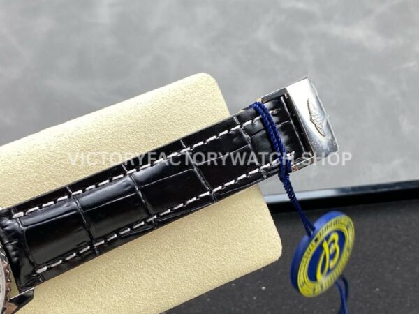 BLS Factory Breitling Navitimer Chronograph AB0121211C1P1 43mm Steel Le ( (7) BLS Factory Breitling Navitimer Chronograph AB0121211C1P1 43mm Steel Leather Strap Black Eye Blue Dial