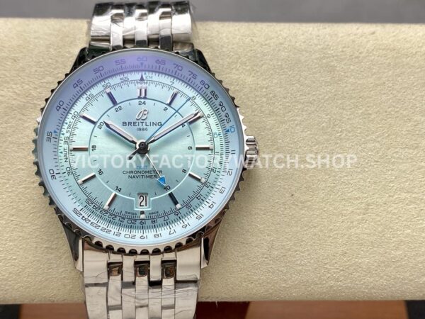 BLS Factory Breitling Navitimer GMT A32310171C1A1 41mm Full Steel Ice Blue Dial (3) BLS Factory Breitling Navitimer GMT A32310171C1A1 41mm Full Steel Ice Blue Dial