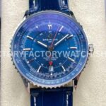 BLS Factory Breitling Navitimer GMT A32310251B1A1 41mm Steel Leather Strap Blue Dial (2) BLS Factory Breitling Navitimer GMT A32310251B1A1 41mm Steel Leather Strap Blue Dial