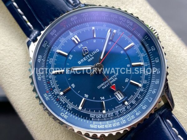 BLS Factory Breitling Navitimer GMT A32310251B1A1 41mm Steel Leather Strap Blue Dial (7) BLS Factory Breitling Navitimer GMT A32310251B1A1 41mm Steel Leather Strap Blue Dial