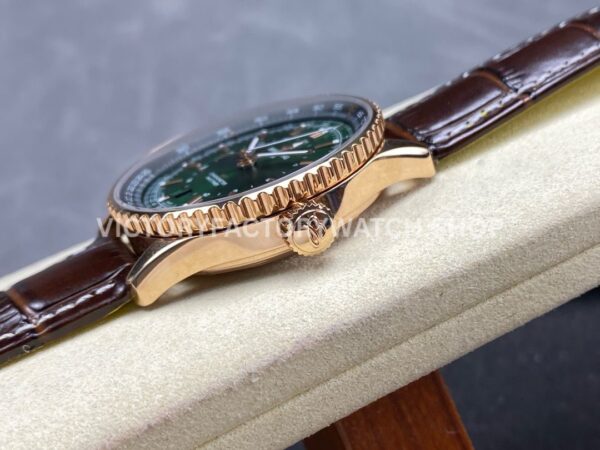 BLS Factory Breitling Navitimer GMT R32310251L1R1 41mm Rose Gold Leather Strap Green Dial (10) BLS Factory Breitling Navitimer GMT R32310251L1R1 41mm Rose Gold Leather Strap Green Dial