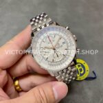 BLS Factory Breitling Navitimer Heritage Chronograph A13324121G1A1 43mm Full St ( (3) BLS Factory Breitling Navitimer Heritage Chronograph A13324121G1A1 43mm Full Steel Silver Dial
