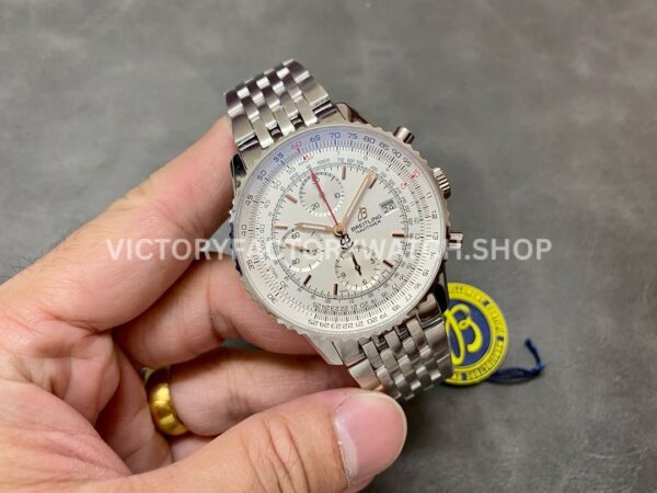 BLS Factory Breitling Navitimer Heritage Chronograph A13324121G1A1 43mm Full St ( (3) BLS Factory Breitling Navitimer Heritage Chronograph A13324121G1A1 43mm Full Steel Silver Dial