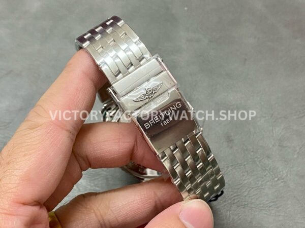 BLS Factory Breitling Navitimer Heritage Chronograph A13324121G1A1 43mm Full St ( (4) BLS Factory Breitling Navitimer Heritage Chronograph A13324121G1A1 43mm Full Steel Silver Dial