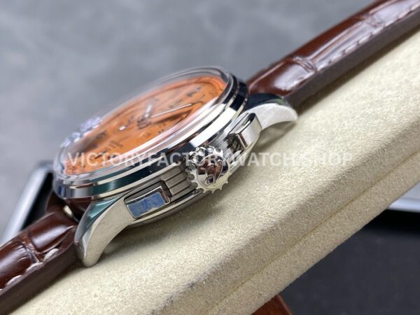BLS Factory Breitling Premier B01 Chronograph AB0145331K1P1 42mm Stee ( (5) BLS Factory Breitling Premier B01 Chronograph AB0145331K1P1 42mm Steel Leather Strap Arabic Numerals Orange Dial