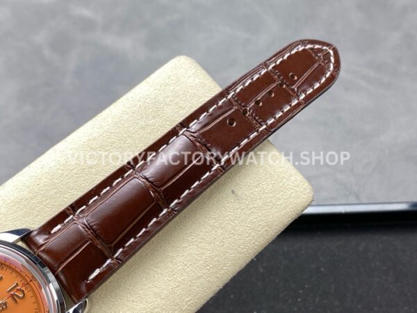 BLS Factory Breitling Premier B01 Chronograph AB0145331K1P1 42mm Stee ( (7) BLS Factory Breitling Premier B01 Chronograph AB0145331K1P1 42mm Steel Leather Strap Arabic Numerals Orange Dial