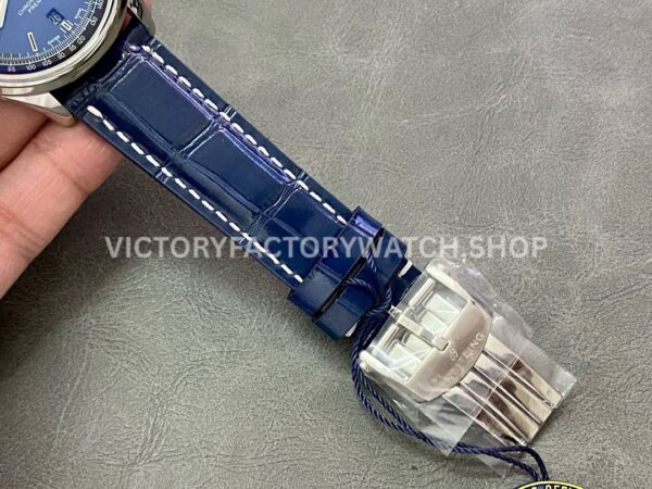 BLS Factory Breitling Premier Chronograph Date AB0118A61C1P2 42mm Steel Leat ( (7) BLS Factory Breitling Premier Chronograph Date AB0118A61C1P2 42mm Steel Leather Strap Black Eye Blue Dial