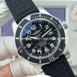 BLS Factory Breitling Superocean A17365C91B1S1 42mm Steel Rubber Strap Arabic numerals Black Dial