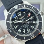 BLS Factory Breitling Superocean A17365C91B1S1 42mm Steel Rubber Strap Arabic numerals Black Dial