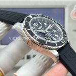 BLS Factory Breitling Superocean A17365C91B1S1 42mm Steel Rubber Strap Arabic numerals Black Dial