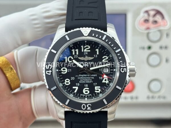 BLS Breitling Superocean A17365C91B1S1 42mm black dial watch
