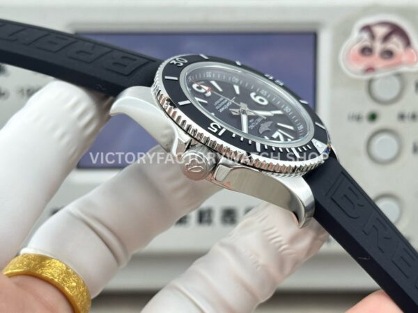 BLS Factory Breitling Superocean A17366021B1S1 42mm Steel Rubber Strap Arabic numerals Black Dial