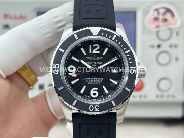 BLS Breitling Superocean A17366021B1S1 42mm black dial watch