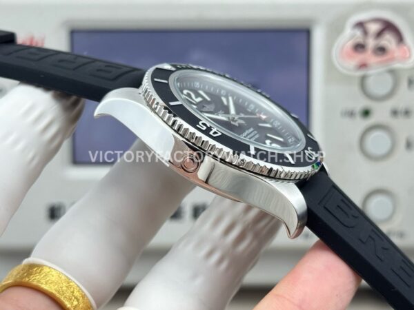 BLS Factory Breitling Superocean A17366021B1S1 42mm Steel Rubber Strap Arabic numerals Black Dial
