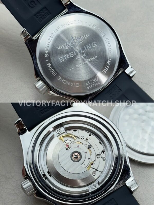 BLS Factory Breitling Superocean A17366021B1S1 42mm Steel Rubber Strap Arabic numerals Black Dial