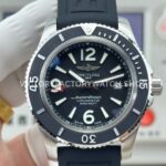 BLS Factory Breitling Superocean A17366021B1S1 42mm Steel Rubber Strap Arabic numerals Black Dial