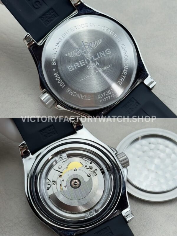 BLS Factory Breitling Superocean A17366D71I1S1 42mm Steel Rubber Strap Arabic numerals Yellow Dial