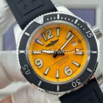 BLS Factory Breitling Superocean A17366D71I1S1 42mm Steel Rubber Strap Arabic numerals Yellow Dial