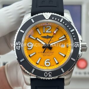 BLS Breitling Superocean A17366D71I1S1 42mm yellow dial watch