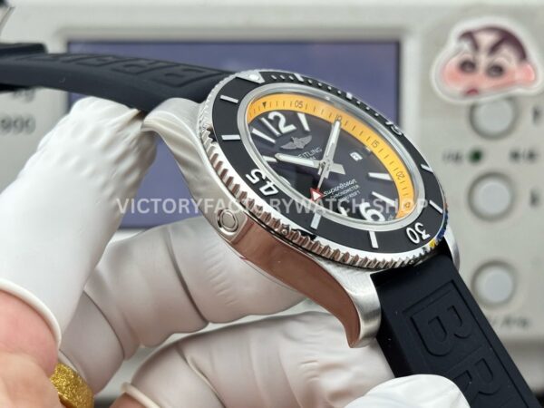 BLS Factory Breitling Superocean A17366D71B1S1 42mm Steel Rubber Strap Arabic numerals Black Dial (2) BLS Factory Breitling Superocean A17366D71B1S1 42mm Steel Rubber Strap Arabic numerals Black Dial