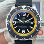BLS Factory Breitling Superocean A17366D71B1S1 42mm Steel Rubber Strap Arabic numerals Black Dial (4) BLS Factory Breitling Superocean A17366D71B1S1 42mm Steel Rubber Strap Arabic numerals Black Dial