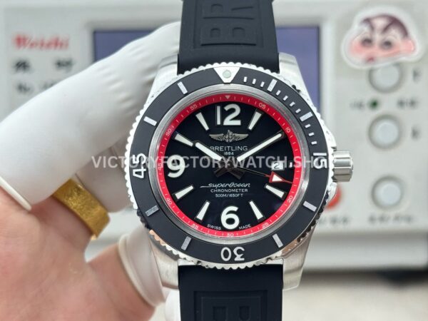 BLS Breitling Superocean A17366D71B2S1 42mm black dial watch