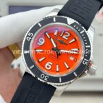 BLS Factory Breitling Superocean A17366D71O1S2 42mm Steel Rubber Strap Arabic numerals Orange Dial (2) BLS Factory Breitling Superocean A17366D71O1S2 42mm Steel Rubber Strap Arabic numerals Orange Dial