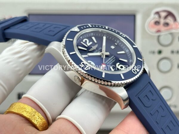 BLS Factory Breitling Superocean A17366D81C1A1 42mm Steel Rubber Strap Arabic numerals Blue Dial (2) BLS Factory Breitling Superocean A17366D81C1A1 42mm Steel Rubber Strap Arabic numerals Blue Dial