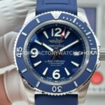 BLS Factory Breitling Superocean A17366D81C1A1 42mm Steel Rubber Strap Arabic numerals Blue Dial (8) BLS Factory Breitling Superocean A17366D81C1A1 42mm Steel Rubber Strap Arabic numerals Blue Dial