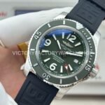 BLS Factory Breitling Superocean A17367A11L1W1 42mm Steel Rubber Strap Arabic numerals Green Dial (5) BLS Factory Breitling Superocean A17367A11L1W1 42mm Steel Rubber Strap Arabic numerals Green Dial