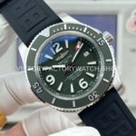 BLS Factory Breitling Superocean A17367A11L1W1 42mm Steel Rubber Strap Arabic numerals Green Dial (7) BLS Factory Breitling Superocean A17367A11L1W1 42mm Steel Rubber Strap Arabic numerals Green Dial