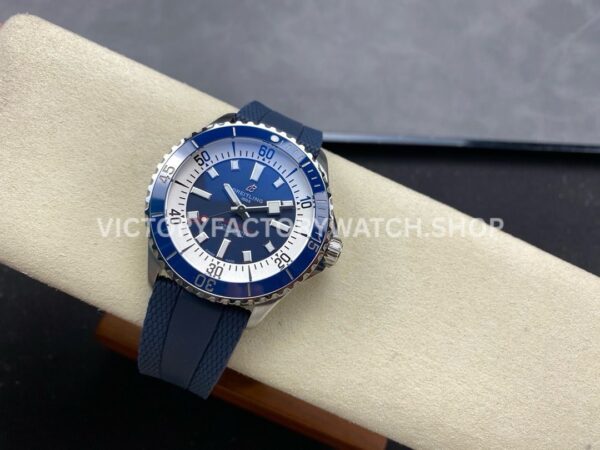 BLS Factory Breitling Superocean A17375E71C1S1 42mm Steel Blue Rubber Strap Blue Dial (9) BLS Factory Breitling Superocean A17375E71C1S1 42mm Steel Blue Rubber Strap Blue Dial