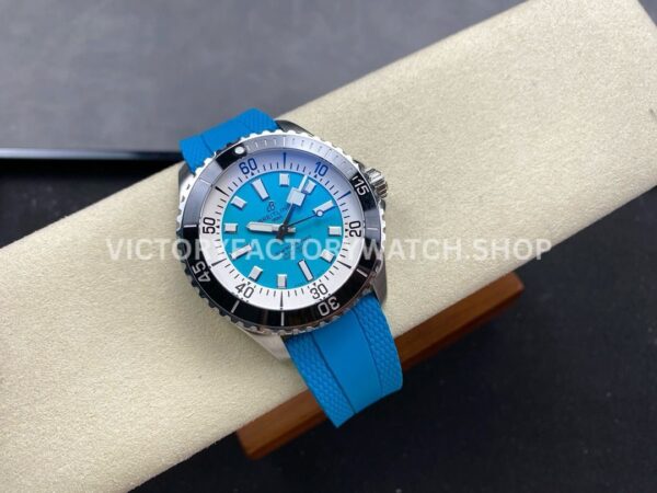 BLS Factory Breitling Superocean A17376211L2S1 42mm Steel Light Blue Rubber Strap Light Blue Dial (1) BLS Factory Breitling Superocean A17376211L2S1 42mm Steel Light Blue Rubber Strap Light Blue Dial