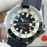 BLS Factory Breitling Superocean A17378211B1A1 46mm Steel Black Rubber Strap Black Dial
