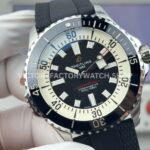 BLS Factory Breitling Superocean A17378211B1A1 46mm Steel Black Rubber Strap Black Dial