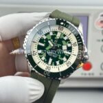 BLS Factory Breitling Superocean E10379D31L1E1 46mm Steel Green Rubber Strap Green Dial