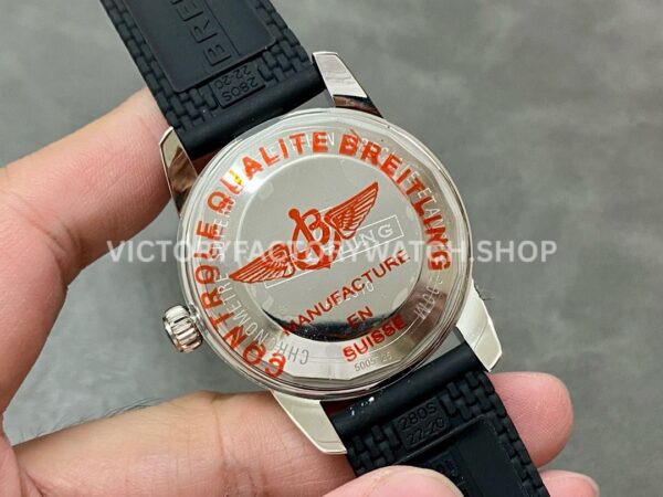 BLS Factory Breitling Superocean Heritage B20 UB2010121B1S1 42mm Half Rose Gold Rubber Strap Black Dial