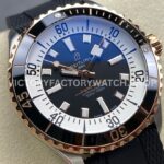 BLS Factory Breitling Superocean U17375211B1S1 42mm Half Rose Gold Black Rubber Strap Black Dial