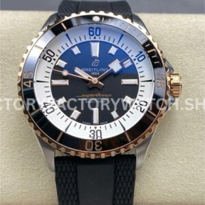 BLS Factory Breitling Superocean U17375211B1S1 42mm Half Rose Gold Black Rubber Strap Black Dial (1 (7) BLS Factory Breitling Superocean U17375211B1S1 42mm black dial black rubber strap